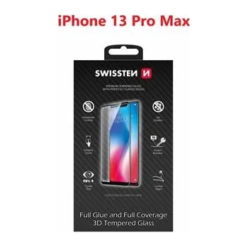 Swissten SKLO ULTRA DURABLE 3D FULL GLUE GLASS PRO APPLE IPHONE 13 PRO MAX ČERNÉ