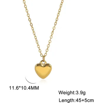 Náhrdelník Ocelový náhrdelník srdce | dámský šperk - Styl F Gold