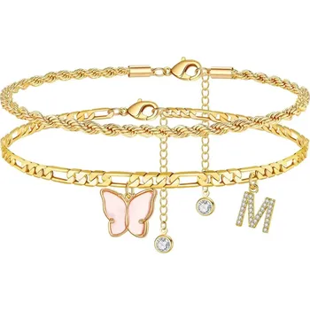 Náramek Dámský letní náramek s písmenkem | dámské šperky, náramek s iniciálem - M