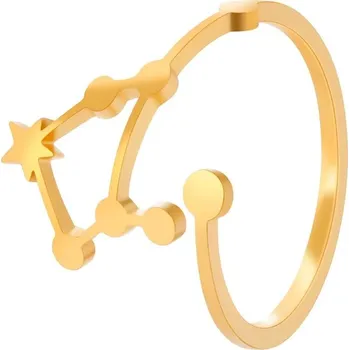 Prsten Dámský otevřený prsten znamení zvěrokruhu | prstýnek, šperk - Váhy zlaté