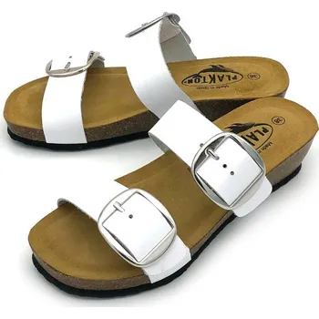 Dámské pantofle Dámské kožené pantofle 826038 Plakton bílá Barva: blanco, Velikost: 36