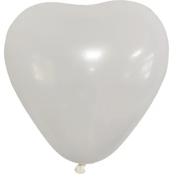Balónek 100 ks Latexové balónky srdce 10 palců (25 cm) bílé