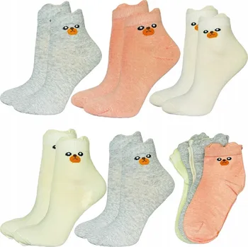 Dámské ponožky 5 x PONOŽKY DÍVČÍ ponožky bavlněné kotníkové ponožky nízké 33-35