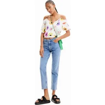 Halenka Desigual Belgica-Lacroix blanco velikost XXL