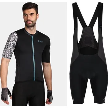 cyklistický dres KILPI PICARD-M Černý cyklistický dres + Kilpi MURIA-M černé cyklistické kraťasy 3XL + DÁREK