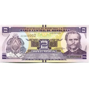HONDURAS. 2 lempiras 2014. Pi. 97b.