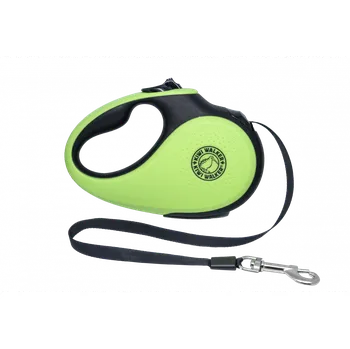 Vodítko pro psa Kiwi Walker Odolné samonavíjející vodítko Barevné kombinace: Černo-zelená, Velikost: XS