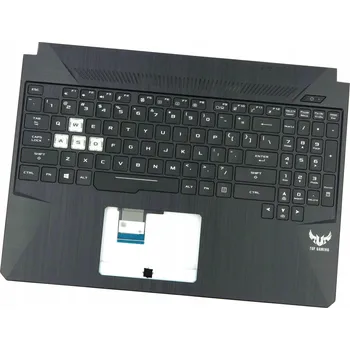 Náhradní klávesnice pro notebook Klávesnice pro Asus FX505DU 15.6" LED černá s opěrkou dlaní a krytem