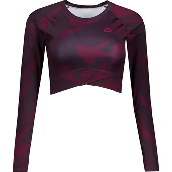 Dámská móda Dámský funkční crop top s dlouhým rukávem premium ALTISPORT VOJ/ALW072TR04 WINE-RED S