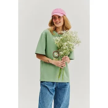 NAOKO T-Shirt Daisy Me Rollin' Zelená Regular Fit L_XL