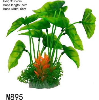 Dekorace do akvária Umělé rostliny do akvária s květy | akvarijní dekorace | vodní tráva - M895