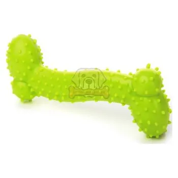 Hračka pro psa TPR – kost pes zelená 10cm, odolná (gumová) hračka z termoplastické pryže JK Animals JK45942-1