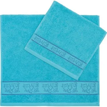 SCANquilt dětský ručník KIND tyrkysová malý ručník 30 x 50 cm