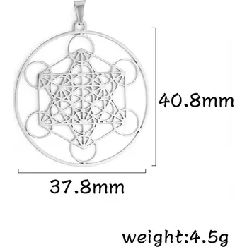 Přívěsek Archanděl metatron ocelový přívěsek | Ochranný amulet, ezoterický šperk - Styl A Ocel Barva