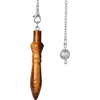 Věštecké kyvadlo z přírodního krystalu | kyvadlo esoterika, krystalové kyvadlo - tygří oko