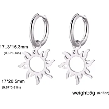 Náušnice Kruhové náušnice z chirurgické oceli | módní šperky 2 ks - Obručová ocel