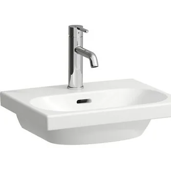 Umyvadlo Laufen Lua umývátko 45x35 cm, broušená spodní část, otvor pro baterii, s přepadem, LCC, bílá