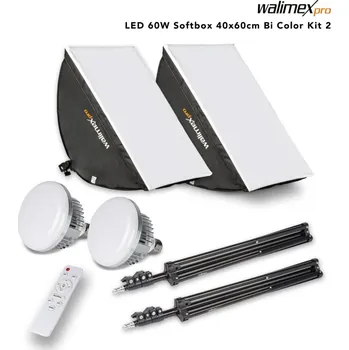 Fotoateliérová technika Walimex pro LED 60W Softbox 40x60cm Bi Color Kit 2
