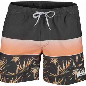 Pánské plavky Quiksilver Hide Palm VL 15 YM M EQYJV04074 - black/orange XL