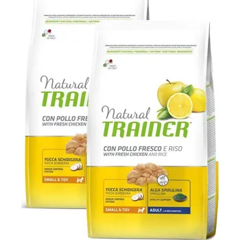 Krmivo pro psa TRAINER Natural Small&Toy Adult kure a ryze 2x7kg
