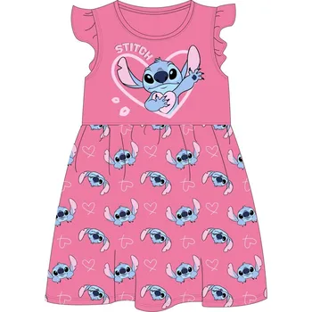 Dívčí šaty DOVOZ EU Dívčí šaty Disney Stitch růžové Velikost: 110