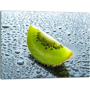 Kuchyňské prkénko SKLENĚNÁ DESKA NA KRÁJENÍ 52x40 KIWI TVRZENÉ SKLO 7v1