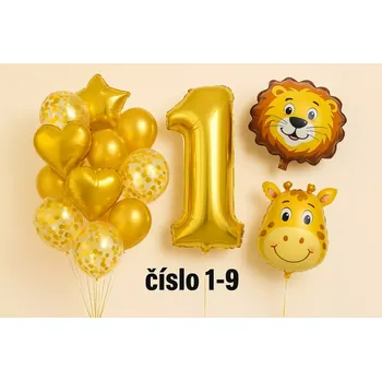 Balónek Narozeninové balónky se zvířátky číslo 3