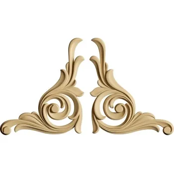 Vánoční dekorace Elastické tvarovatelné dřevo - 2ks rohové ornamenty 7cm