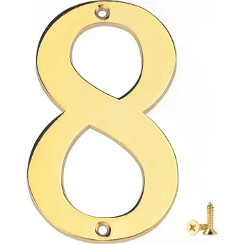 Domovní cedule Kovová čísla domu | čísla na dům | domovní čísla - 7x5 cm , Zlato 8