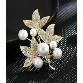 Brož Luxusní brož s krystaly | Dámská brož, ozdobná brož - XZ14