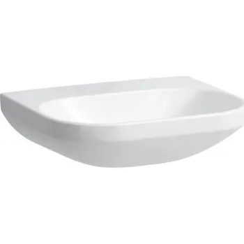 Umyvadlo Laufen Lua umyvadlo 60x46 cm, bez otvoru pro baterii, bez přepadu, půlkruhové, bílá