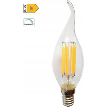 Žárovka ACA Lighting LED FILAMENT E14 DIM C35 s plamínkem 5W 2700K 230V AC 680lm RA
