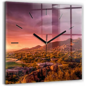 Hodiny Nástěnné hodiny Wallfluent odstíny růžové 30 cm