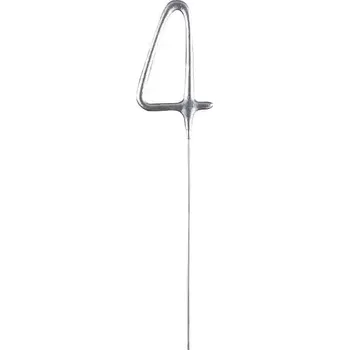 Dortová svíčka Ozdoba na dort - prskavka číslice 4 stříbrná