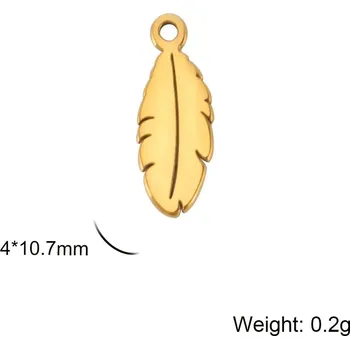 Přívěsek Přívěsek na krk | šperk 5 ks - Lístkové zlato