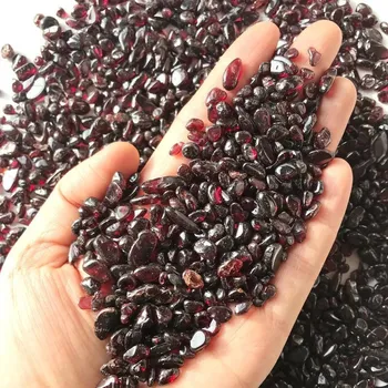 Sběratelství 100g červený granát, krystal leštěný kámen | přírodní minerál, dekorační kámen