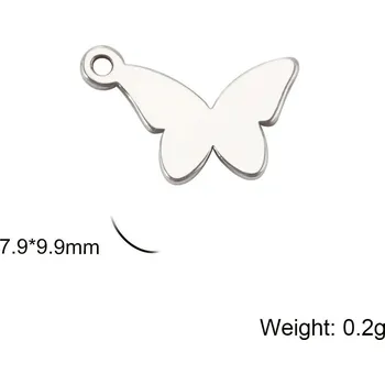 Přívěsek Přívěsek na krk | šperk 5 ks - Motýlí ocel