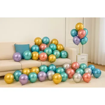 Balónek Metalické balónky 50ks mix barev, 30cm