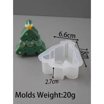 Forma na odlévání Silikonová forma na svíčky, mýdla a dekorace | vánoční forma, silikonová forma s vánočními motivy - 005