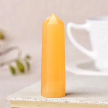 Přírodní minerální krystalová věž | Minerální kameny, ochranný kámen - Žlutý avanturín , 70-80 mm