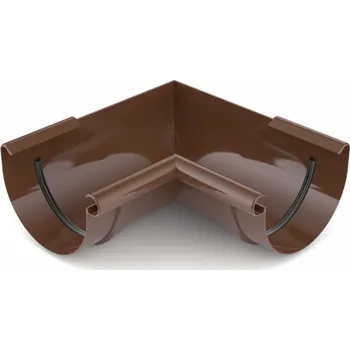 okap Plastový roh žlabu PVC 100 mm antracit vnitřní