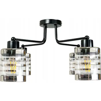 Osvětlení BERGE Závěsná lampa DRON 4xE27 - SKLENĚNÁ KOSTKA