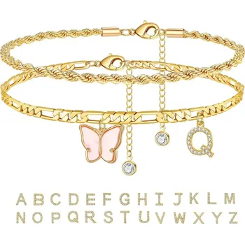Náramek Dámský letní náramek s písmenkem | dámské šperky, náramek s iniciálem - Q