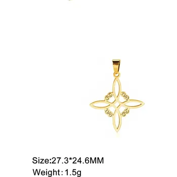 Náhrdelník Skyrim amulet čarodějnický uzel | ochranný šperk - Styl A Zlatá barva