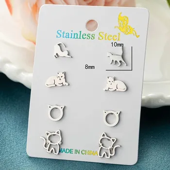 Náušnice Kočičí náušnice z chirurgické oceli | dámské náušnice - ZH028S