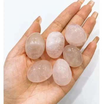 Přírodní kámen Přírodní leštěný kámen pro energii a dekoraci | krystal dekorace | přírodní minerály - Rose Quartz , 100 gramů