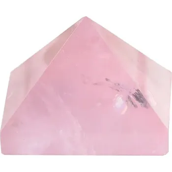 Minerální pyramida pro reiki a čakry | minerální kámen, ezoterický kámen - Rose Quartz