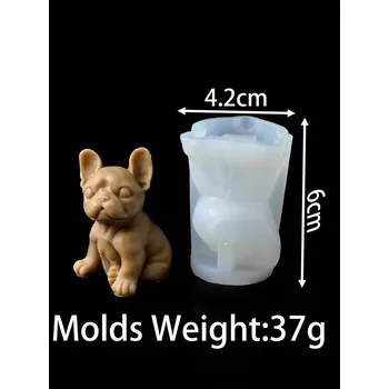 Forma na pečení Silikonová forma s motivem psa | dekorace pes, odlévací forma, forma na svíčky a dekorace pes - 04