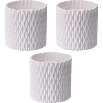 Organizér na kosmetiku Otočný kosmetický organizér na líčení | kosmetický box, stojan na kosmetiku - Bílá 3ks