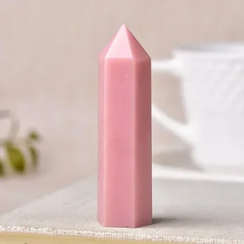 Přírodní minerální krystalová věž | Minerální kameny, ochranný kámen - Růžový opál , 50-60 mm